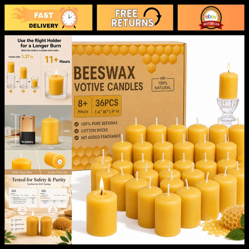 Bulk unscented beeswax votive - bulk,